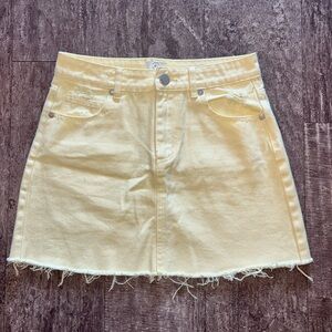 Yellow Denim Skirt